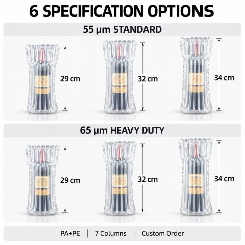 AIR.DFLY Q-Shaped Inflatable Air Column Bag for Wine Bottle Shipping PA ...