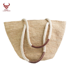 Straw Rattan Women Tote Summer Beach Shoulder <strong>Medium</strong> Woman <strong>Handbag</strong> - Product Image 1
