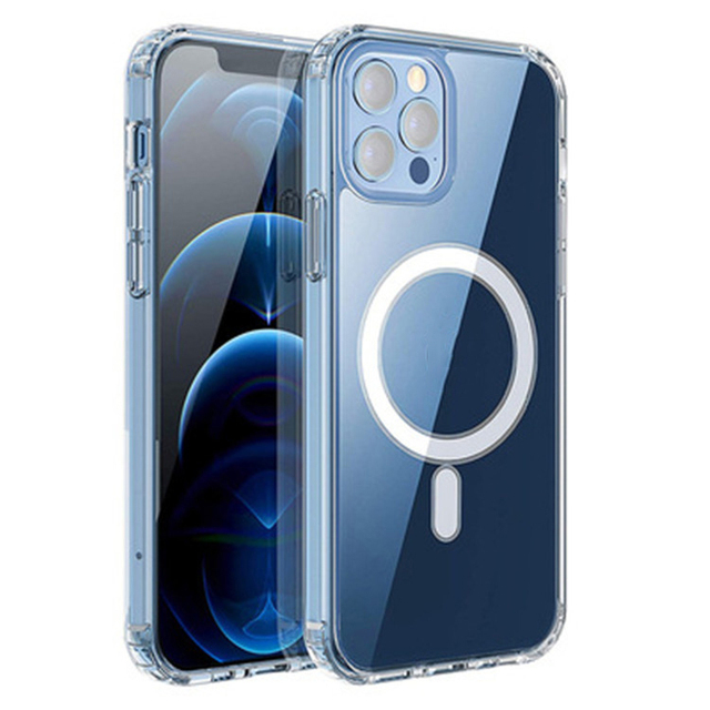 2024 Free Shipping Clear Magnet Case Cover for iPhone 14 13Mini Case iPhone 15 Pro Max Magnetic Wireless Charger Clear Case