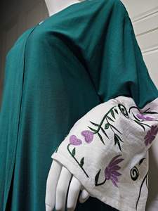 Dubai Oriente Medio cárdigan nuevos diseños Abaya 2024 túnica musulmana Europa moda mujer bordado Abaya - Product Image 2