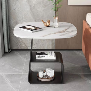 Mesa <span class=keywords><strong>de</strong></span> centro <span class=keywords><strong>de</strong></span> Metal creativa moderna <span class=keywords><strong>de</strong></span> lujo ligera mesa auxiliar <span class=keywords><strong>de</strong></span> tablero <span class=keywords><strong>de</strong></span> roca Simple para sofá mesita <span class=keywords><strong>de</strong></span> noche <span class=keywords><strong>de</strong></span> doble capa para balcón - Product Image 5