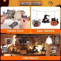 Pendentifs décoratifs modernes et minimalistes en bois, motif chat noir, chapeau de sorcière, chauve-souris ; Ornements d'arbre d'Halloween, décorations de citrouille ; Personnalisés