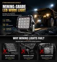 Luz de Trabajo LED de Alta Potencia de 160W, Resistente, Cuadrada, para Camiones de Madera en Indonesia, Tractores de Plantaciones, Minería
