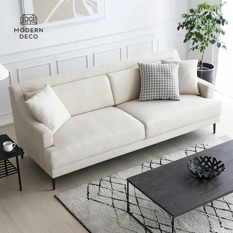 Beige nordic mobili tessuti divano personalizzato huizhou modern deco factoroy all'ingrosso ODM OEM divano salas