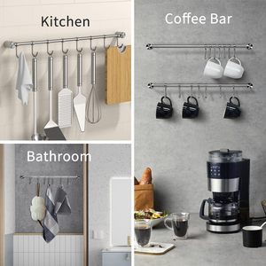 Support mural <span class=keywords><strong>pour</strong></span> ustensiles <span class=keywords><strong>de</strong></span> <span class=keywords><strong>cuisine</strong></span> Sondoly, organisateur <span class=keywords><strong>de</strong></span> casseroles et poêles, support mural <span class=keywords><strong>pour</strong></span> <span class=keywords><strong>rail</strong></span> suspendu - Product Image 3