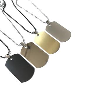 <span class=keywords><strong>Metal</strong></span> Craft China Factory Venta al por mayor <span class=keywords><strong>Metal</strong></span> inoxidable esquina redonda perro etiqueta collar con encanto Punk cuello cadena - Product Image 3