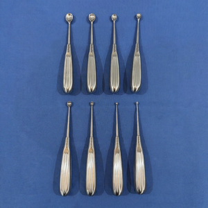 Juego de 9 Curetas Óseas Bruns de 17 cm Fig 000–6, Instrumentos Quirúrgicos Ortopédicos, Curetas Óseas de Calidad A+, Reutilizables, Autoclavables, CE - Product Image 1