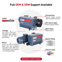 Garansi Satu Tahun Bersertifikat CE Pompa Vakum Rotary Vane Oli 100m³/h 120m³/h PVX100 untuk Regenerasi Limbah Tekstil