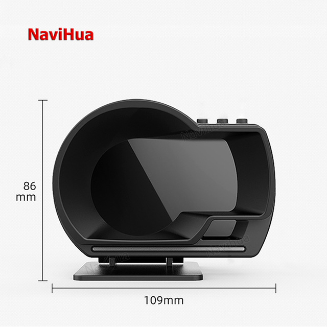 For A500 360 HUD OBD2 GPS Smart Head Display 1920x720 Speed Monitoring 9-Interface for X4 Brake Test OBD Scanner