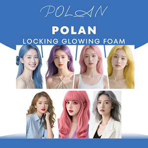 Sơn tạo kiểu tóc POLAN tại Thái Lan, bán chạy, tạo màu nhuộm tóc dạng bọt, màu hồng xanh, 250ml/chai - Product Image 6