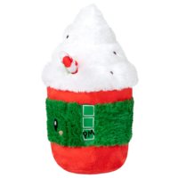 Jouet en peluche pour animaux de compagnie, thème Noël : Chocolat chaud, Sucette à la menthe, Tasse de latte avec crème fouettée, Poupée interactive à mâcher pour chiens