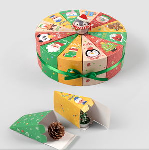 DAMAI Christmas Blind <b>Box</b> Advent Calendar Foldable <b>Cake</b> Shaped Paper <b>Gift</b> <b>Box</b> for Christmas Birthday Party <b>Gift</b> Packaging - Product Image 2