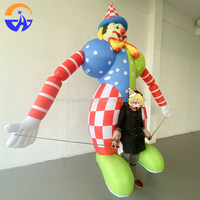 Modèle de clown gonflable personnalisé, thème de dessin animé, multicolore, pour carnaval, parc d'attractions, défilé, accessoires interactifs pour spectacle