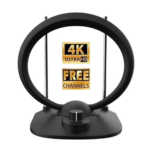 Best Selling Antuko Plastic Indoor Digital TV Antenna 4K 1080P 5DBi Gain 75 Impedance Ground Mount VHF/UHF