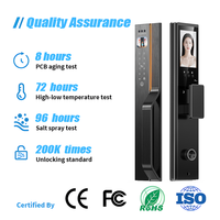 Serrure de porte intelligente WiFi Tuya avec reconnaissance faciale 3D, interphone vidéo, matériau en alliage d'aluminium et haute qualité