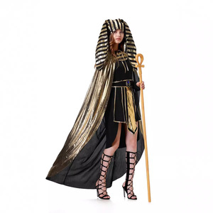 Costume d'Halloween pour adulte <span class=keywords><strong>Tenue</strong></span> de la reine pharaon égyptienne, Costume Cosplay de déesse grecque - Product Image 1