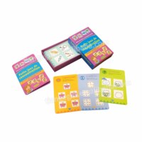 Cartes de jeu éducatives personnalisées avec logo imprimé en couleur, cartes flash de phonétique espagnole pour bébés et usage familial, durables et épaisses