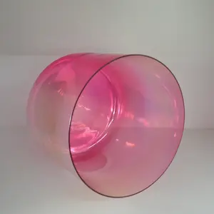 HF Kristall-Singen-Schalen Großhandel rosa rot kosmisches Licht Farbe Schall Heilung Kristall-Schall-Quarz-Singen-Schalen