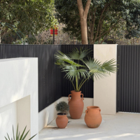 Système de clôture en aluminium au design moderne, 6 pieds de haut, modulaire vertical, taille personnalisable, compatible avec la modélisation 3D, pour cour et jardin