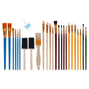 Brushes For Painting SINOART IN STOCK 25 Brushes Painting Set Cost-effective Art Brush Set For Artist Materials