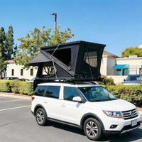 Tente de toit rigide en aluminium en forme de Z pour 4 personnes Lloydberg Family avec matelas en mousse à mémoire de forme, tente de toit imperméable pour SUV