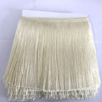 Vente en gros de haute qualité brillant 8 pouces 20CM brillant Polyester fil de soie Chainette gland frange pour robe de danse