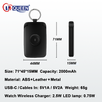 Power Bank Magnetik Nirkabel Mini Ultra Tipis 2000mAh Output 10W untuk Apple Watch IWatch Pengisi Daya Portabel untuk Ponsel Lampu Bank Daya