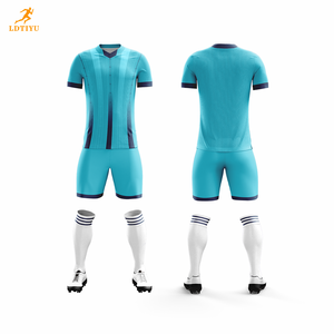 OEM メンズ半袖サッカーユニフォーム 通気性のあるプリント入りサマーフットボールキット ジャージ上下セット プラスサイズオプション サッカーウェア ユニフォーム - Product Image 3