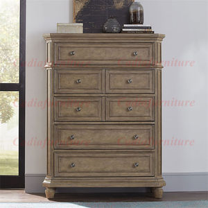 ชุดเฟอร์นิเจอร์ห้องนอนไม้ชนบทอเมริกัน,เตียงไม้แกะสลักด้วยมือเฟอร์นิเจอร์ห้องนอนครบชุด - Product Image 4