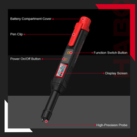 HABOTEST HT663 Testeur de liquide de frein numérique universel haute précision avec protection IP65, alarme sonore et lumineuse, compatible DOT3/DOT4/DOT5.1 Auto
