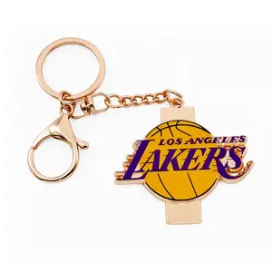 Hot Selling Sports Enamel Keychain Cartoon Basketball King Ring Customized Metal Pendant Gift Custom Metal Key Chains