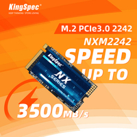 قرص صلب KingSpec عالي الجودة M.2 بسعات 128 جيجابايت و256 جيجابايت و512 جيجابايت و1 تيرابايت و2 تيرابايت، NVMe PCIe 3.0 X4 SSD M2 2242 لمقاطع الفيديو