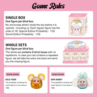 MM Suger Baby Q Treasure Blind Box Liquid Motion Bubbler Figurine d'animal mignon Boîte mystère Décoration de bureau Cadeaux