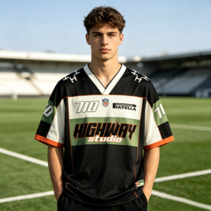 ODM Hochwertige Maßgefertigte Sublimations-Fußballuniform Atmungsaktives Schnelltrocknendes Fußballtrikot mit Eigenem Logo, Nummer und Teamnamen Großhandel - Product Image 2