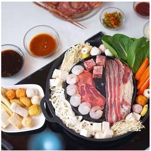 อลูมิเนียมหินอ่อนเคลือบเครื่องครัวเอเชียตะวันออกเฉียงใต้ขายร้อนบาร์บีคิว <span class=keywords><strong>Mookata</strong></span> - Product Image 4