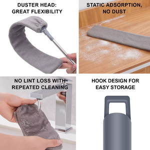 Microvezel Gap <span class=keywords><strong>Brush</strong></span> voor Huishoudelijke Schoonmaak, Telescopische Stofborstel voor Onder Bed en Plafond Reiniging, Verwijderbaa - Product Image 6