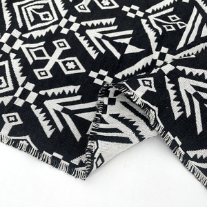 Afrique Classics Style Noir <span class=keywords><strong>Bleu</strong></span> Coton Jacquard Tissu Brocart Tissé pour Vêtement Rembourrage Sacs Chaussures-pour Garçons et Filles - Product Image 2