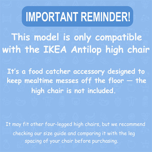 Food Catcher Kompatibel für Antilop Hochstuhl Kinder Rutsch feste Hochstuhl Splat Mat für Unter hochstuhl - Product Image 2