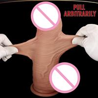 Masturbateur populaire en silicone ultra-lisse et réaliste, jouet sexuel pour adultes, godemiché géant qui s'étire et glisse en douceur comme de la peau.