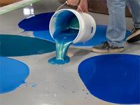 Revêtement époxy coloré bicomposant auto-nivelant imperméable pour béton et bois