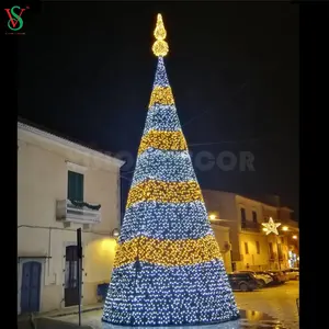 거리 플라자 훈장을 위한 Led 옥외 램프 깃대 아치 모양 크리스마스 나무 빛