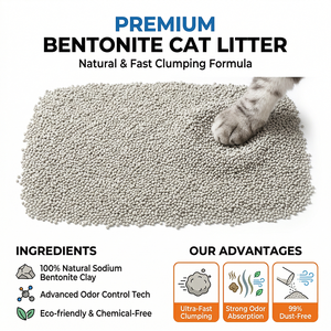 Litière pour chat en bentonite anti-poussière, anti-odeur, sans danger, sable de litière pour chat bio-sûr, bentonite à coagulation rapide - Product Image 6