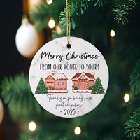 Ornements de Noël en verre faits à la main, populaires, écologiques, de haute qualité, cadeaux d'amitié pour les voisins, souvenirs, symboles de gratitude
