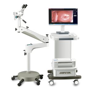 Colposcope <span class=keywords><strong>vaginal</strong></span> à miroir binoculaire, pinces de biopsie, équipement de colposcopie, colposcope portable pour gynécologie avec LED - Product Image 4