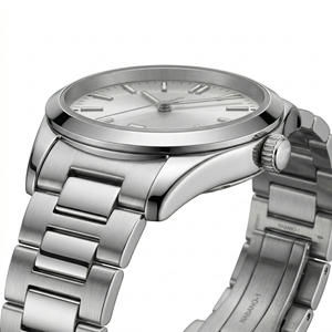 Jam Tangan Quartz Mewah Pria dengan Casing Stainless Steel, Ukiran Digital Custom, Tahan Air, Jam Tangan Olahraga untuk Wanita - Product Image 3