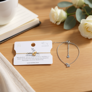 Bracciale con ciondolo Capricorno in acciaio inossidabile, catena da 6 mm, per donna, gioielli alla moda - Product Image 3