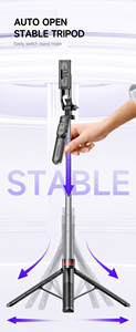 Trípode Estable F05, <span class=keywords><strong>Palo</strong></span> <span class=keywords><strong>Selfie</strong></span> con Rotación de 360° para Tomas Balanceadas y Estables ° Teléfono Celular con Capacidad de Grabación de Video Panorámica - Product Image 3