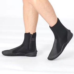 Scarpe da sub da 5mm, isolamento termico da spiaggia, antiscivolo, antigraffio, Snorkeling, alte, vulcanizzate, escursioni sul fiume, nere - Product Image 5