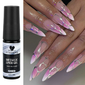 <span class=keywords><strong>Vernis</strong></span> à ongles gel liner 5 ml, stylo en soie filaire avec <span class=keywords><strong>pinceau</strong></span>, or argent, peinture <span class=keywords><strong>semi</strong></span>-permanente, outils de graffiti, dessin, <span class=keywords><strong>vernis</strong></span> à ongles - Product Image 3