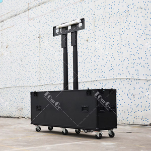 <span class=keywords><strong>Cassa</strong></span> di volo TV completamente nera motorizzata <span class=keywords><strong>per</strong></span> schermi da 70-75 pollici con doppi montanti di sollevamento - Product Image 2